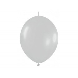 Link-o-loon balloon silver, latex balloons, decorating balloons