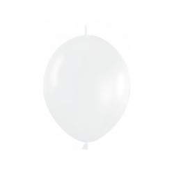 Link-o-loon balloon white, latex balloons, decorating balloons