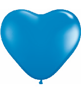 12" Heart latex balloons blue, latex balloons, helium balloons, balloon acccessories