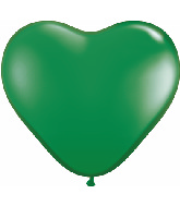 12" heart latex balloons green, latex balloons, helium balloons, Balloon accessories